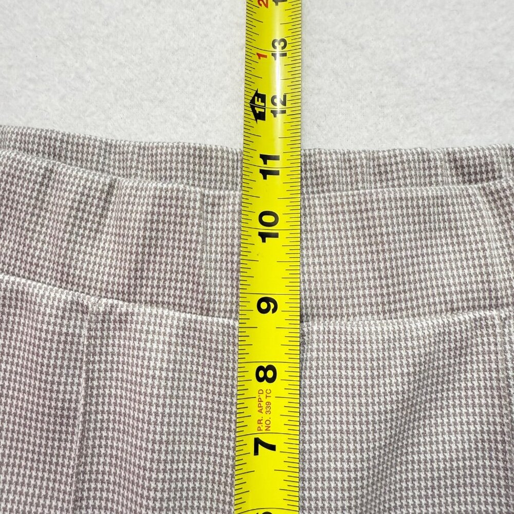 Croft & Barrow Womens Pull-on Stretch Houndstooth Pintuck Beige Ankle Pants Sz S - Picture 8 of 10